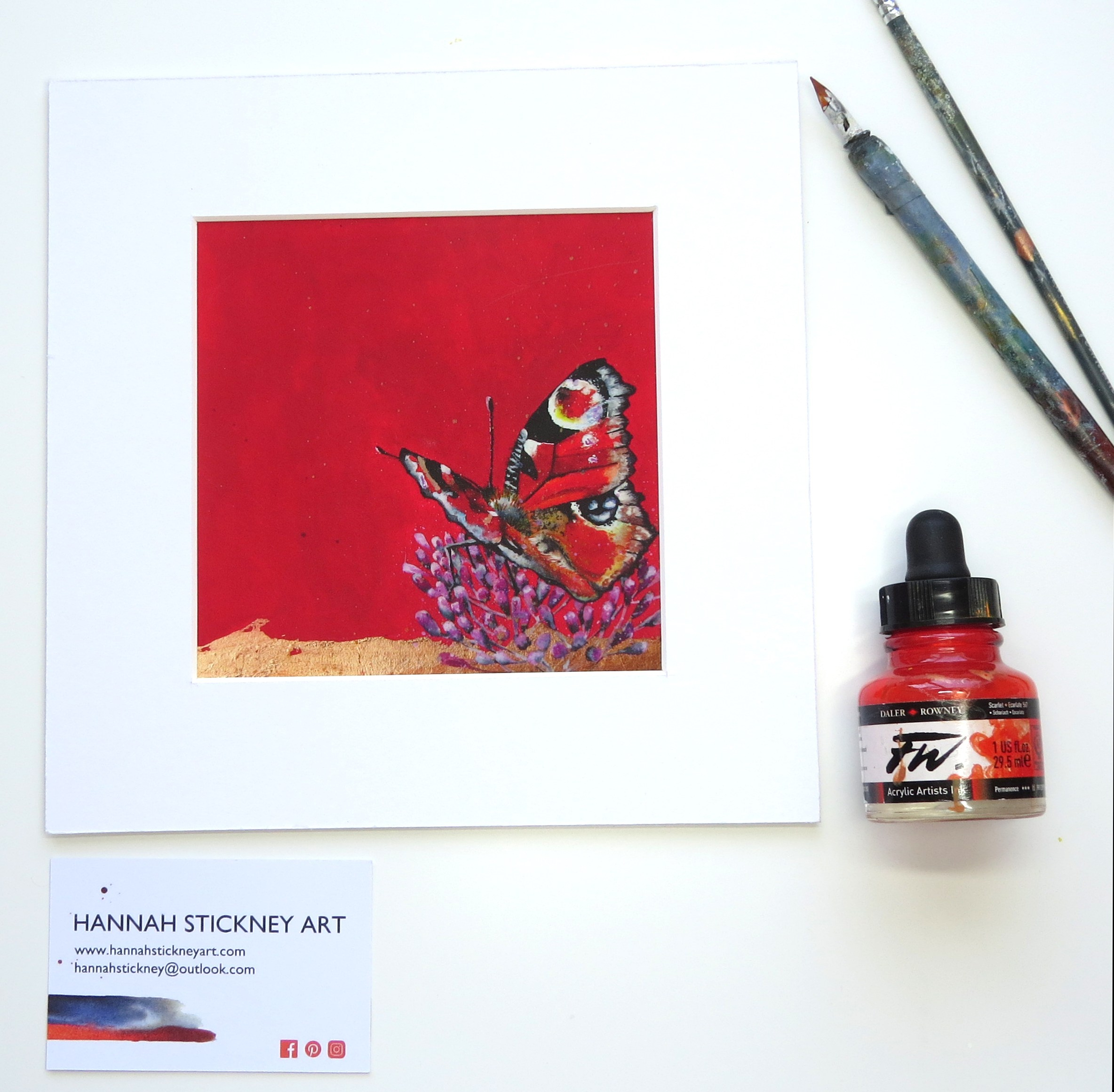 Peacock Butterfly painting